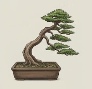 Fukinagashi bonsai style example