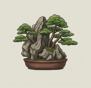 Ishitsuki bonsai style example