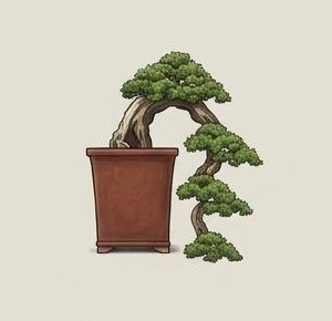 Kengai bonsai style example