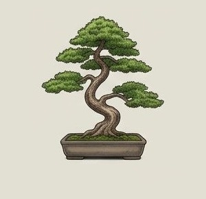 Moyogi bonsai style example